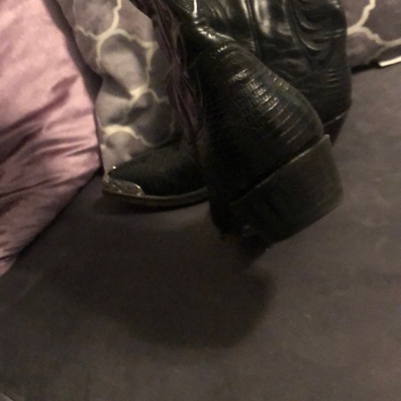 Black authentic cowgirl boots - Picture 3 of 4